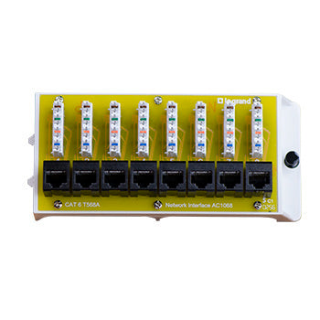 Pass And Seymour 8-Port CAT6 Network Interface Module (AC1068)