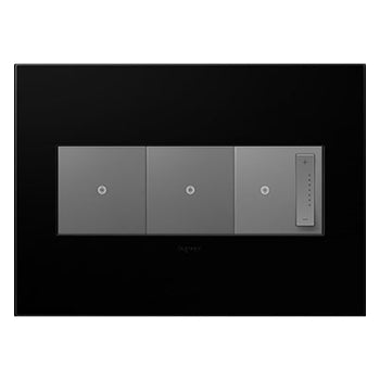 Pass And Seymour Adorne Black Ink 3-Gang Wall Plate (AWP3GNK4)