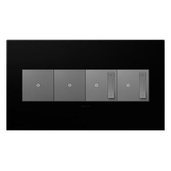 Pass And Seymour Adorne Black Ink 4-Gang Wall Plate (AWP4GNK4)