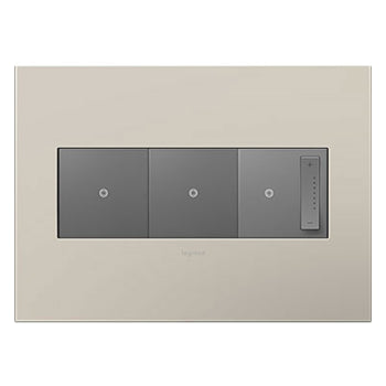 Pass And Seymour Adorne Greige 3-Gang Wall Plate (AWP3GGG4)