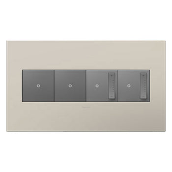 Pass And Seymour Adorne Greige 4-Gang Wall Plate (AWP4GGG4)