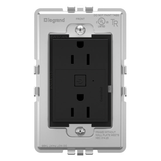 Pass and Seymour Adorne Netatmo 3-MOD 15A Outlet Graphite  (WNAR153G1)