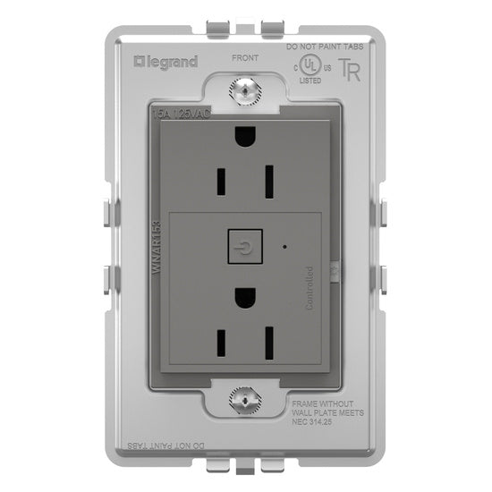 Pass and Seymour Adorne Netatmo 3-MOD 15A Outlet Magnesium  (WNAR153M1)