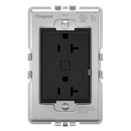 Pass and Seymour Adorne Netatmo 3-MOD 20A Outlet Graphite  (WNAR203G1)