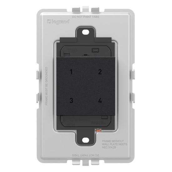 Pass and Seymour Adorne Netatmo Wireless Smart Scene Switch Graphite  (WNACB40G1)