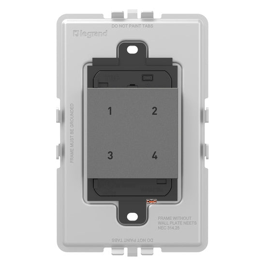 Pass and Seymour Adorne Netatmo Wireless Smart Scene Switch Magnesium  (WNACB40M1)