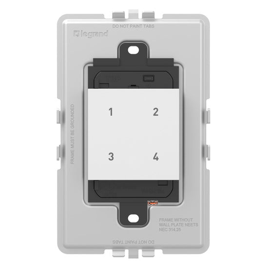 Pass and Seymour Adorne Netatmo Wireless Smart Scene Switch White  (WNACB40W1)