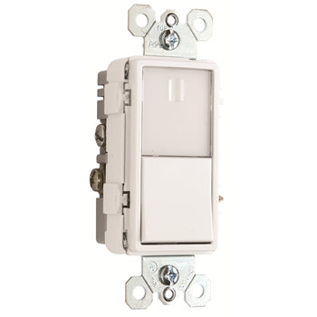 Pass And Seymour Amber Nightlight And Single Pole/3Way Switch White (NTL873AMBERW)