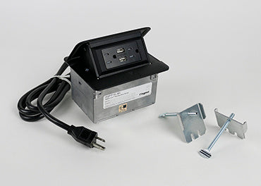 Pass And Seymour Black 15A Tamper-Resistant Duplex With USB 6 Foot Cord (DQFP15UBK)