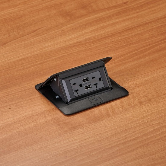 Pass And Seymour Black 20A Tamper-Resistant Duplex With USB (DQFP20UBK)