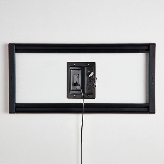 Pass And Seymour Black Flat Panel Recessed Wall Plate (HT2102BKV1)