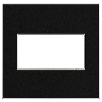 Pass And Seymour Black Stainless 2-Gang Wall Plate (AWM2GBLS4)