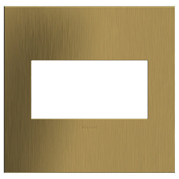 Pass And Seymour Brushed Satin Brass 2-Gang Wall Plate (AWC2GBSB4)