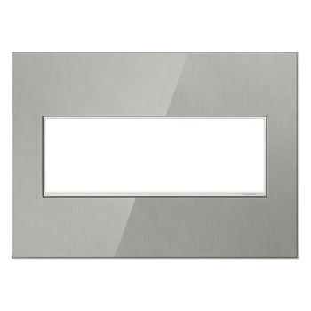 Pass And Seymour Brushed Stainless 3-Gang Wall Plate (AWM3GMS4)