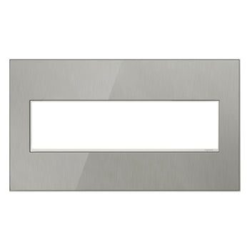 Pass And Seymour Brushed Stainless 4-Gang Wall Plate (AWM4GMS4)