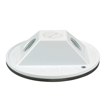 Pass And Seymour Cast Weatherproof Round Cover 2-Hole White (WPRB12W)