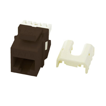 Pass And Seymour CAT6 Quick/Click A/B Keystone Connector Brown (WP3476BR)