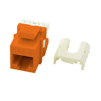 Pass And Seymour CAT6 Quick/Click A/B Keystone Connector Orange (WP3476OR)