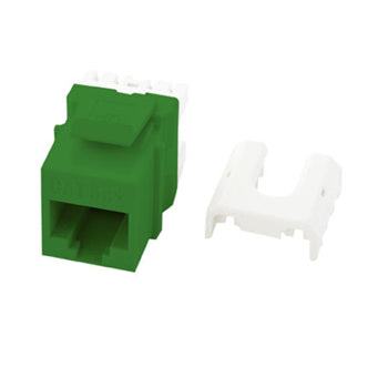Pass And Seymour CAT5e Quick/Click RJ45 T568 A/B Keystone Connector Green (WP3475GN)