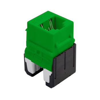 Pass And Seymour CAT6a Quick/Click RJ45 Keystone Connector Green (WP346AGN)