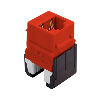 Pass And Seymour CAT6a Quick/Click RJ45 Keystone Connector Red (WP346ARE)