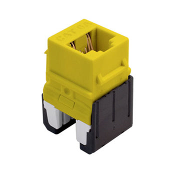 Pass And Seymour CAT6a Quick/Click RJ45 Keystone Connector Yellow (WP346AYE)