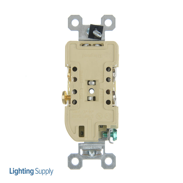 Pass And Seymour Commercial Receptacle Duplex 15A 125V Back And Side Wire White (TR5252W)