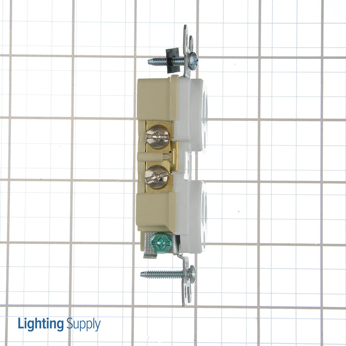 Pass And Seymour Commercial Receptacle Duplex 15A 125V Back And Side Wire White (TR5252W)
