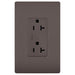 Pass And Seymour Commercial Tamper-Resistant Decorator Receptacle 20A 125V Back And Side Wire Brown (TR26352)