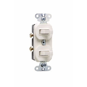 Pass And Seymour Combination 2 Switches 1P 20A 120/277V Light Almond (670LAG)