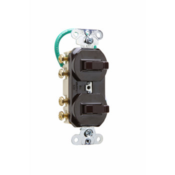 Pass And Seymour Combination 2 Switches 3-Way 15A 120/277V Light Almond (693LAG)