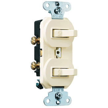 Pass And Seymour Combination 2 Switch 1P And 3-Way 15A 120/277V Light Almond (696LAG)