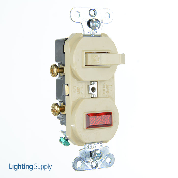 Pass And Seymour Combination Switch 1P15A 120V Pilot Light 1/25 (692IG)