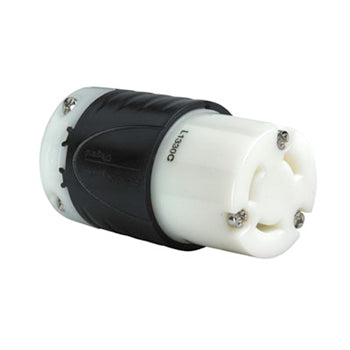 Pass And Seymour Connector 3W 30A 600V Turnlok Brown And White (L1330C)