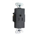 Pass And Seymour Decorator Receptacle Single Tamper-Resistant 15A/125V Black (TR26261BK)