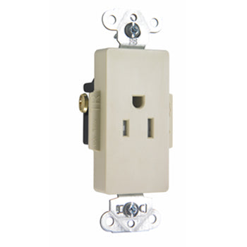 Pass And Seymour Decorator Receptacle Single Tamper-Resistant 15A/125V Ivory (TR26261I)