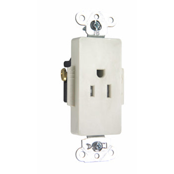 Pass And Seymour Decorator Receptacle Single Tamper-Resistant 15A/125V Light Almond (TR26261LA)