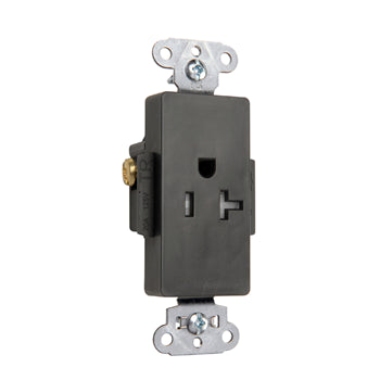 Pass And Seymour Decorator Receptacle Single Tamper-Resistant 20A/125V Black (TR26361BK)