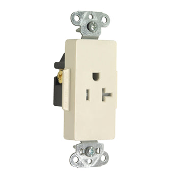 Pass And Seymour Decorator Receptacle Single Tamper-Resistant 20A/125V Ivory (TR26361I)