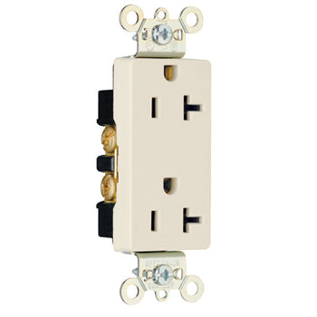 Pass and Seymour 26352LA Decorator Duplex Receptacle 20A 125V ...