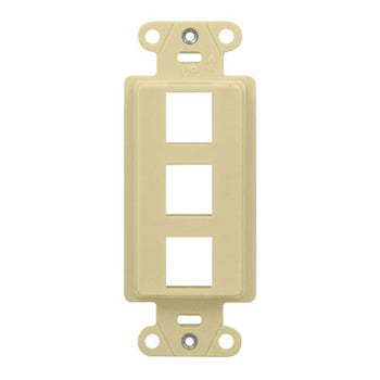 Pass And Seymour Decorator Outlet Strap 3-Port Light Almond (WP3413LA)