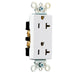 Pass And Seymour Decorator Receptacle 20A 125V Side And Back White (26352W)