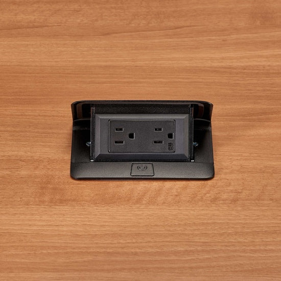 Pass And Seymour deQuorum Flip-Up Field Wired With 15A Receptacle Black (DQFF15BK)