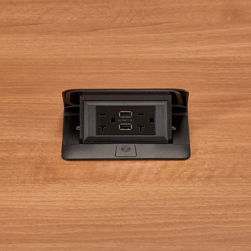 Pass And Seymour deQuorum Flip-Up Field Wired With 20A USB Black (DQFF20UBK)