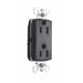 Pass And Seymour Duplex Decorator Receptacle Tamper-Resistant 15A 125V Black (PTTR26262BK)