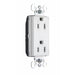 Pass And Seymour Duplex Decorator Receptacle Tamper-Resistant 15A 125V White (PTTR26262W)