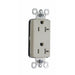 Pass And Seymour Duplex Decorator Receptacle Tamper-Resistant 20A 125V Light Almond (PTTR26362LA)