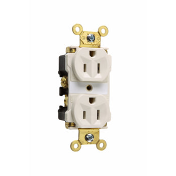 Pass And Seymour Duplex Receptacle 15A/125VAC White (5262AW)