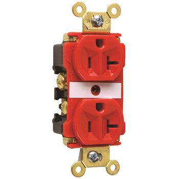 Pass And Seymour Duplex Receptacle 20A/125VAC Red (5362ARED)