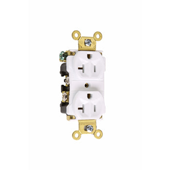 Pass And Seymour Duplex Receptacle 20A/125VAC White (5362AW)